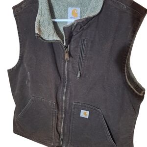 Carhartt Womens Shepa Lining Dark Brown sz L 2009 WV001 Vintage